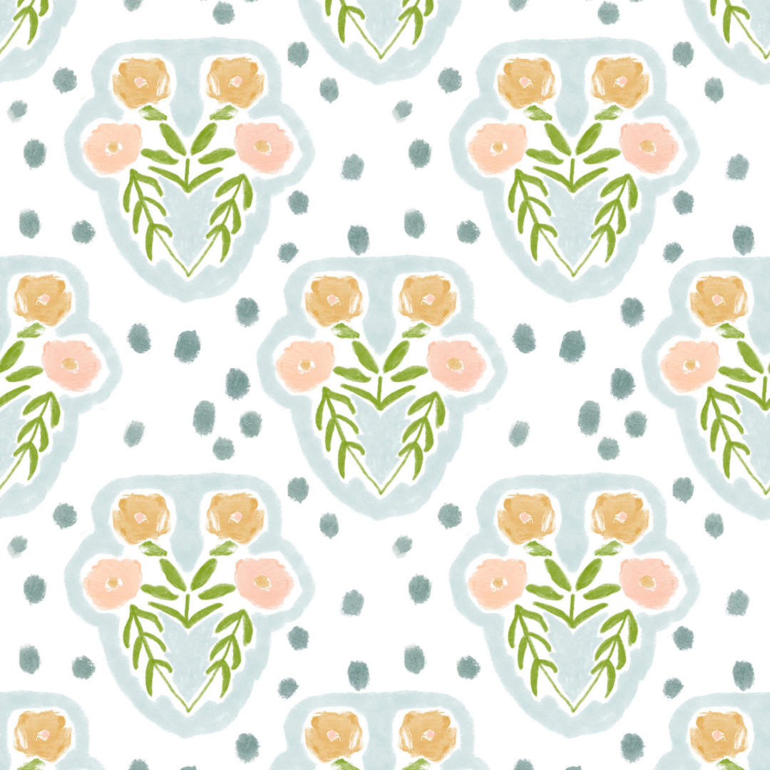 Olivia Fabric (Blue)