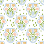 "Olivia" Print Wallpaper in Chartreuse