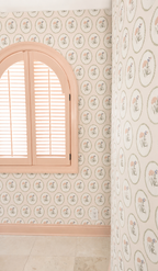 "Rosie" Print Wallpaper in Pink