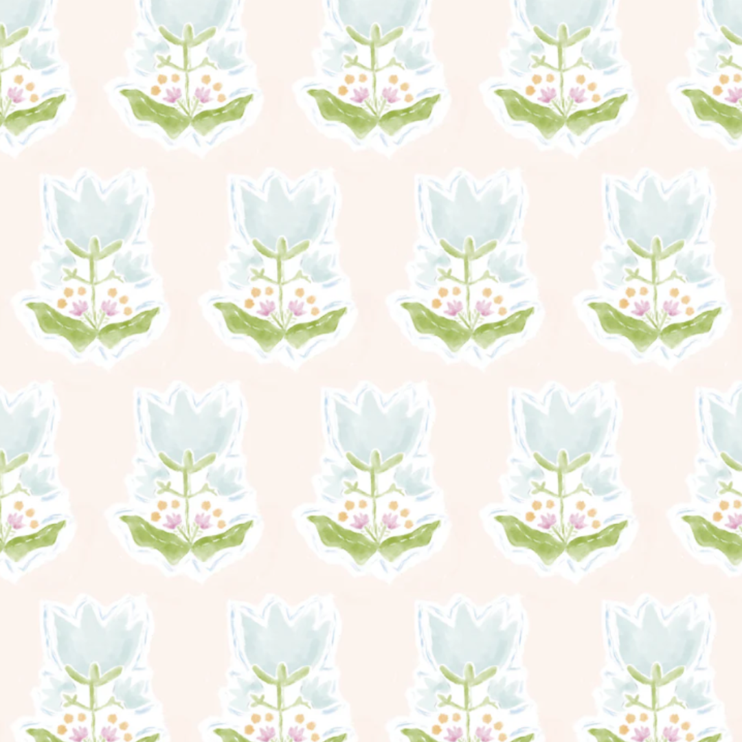 "Penelope" Print Wallpaper in Pink