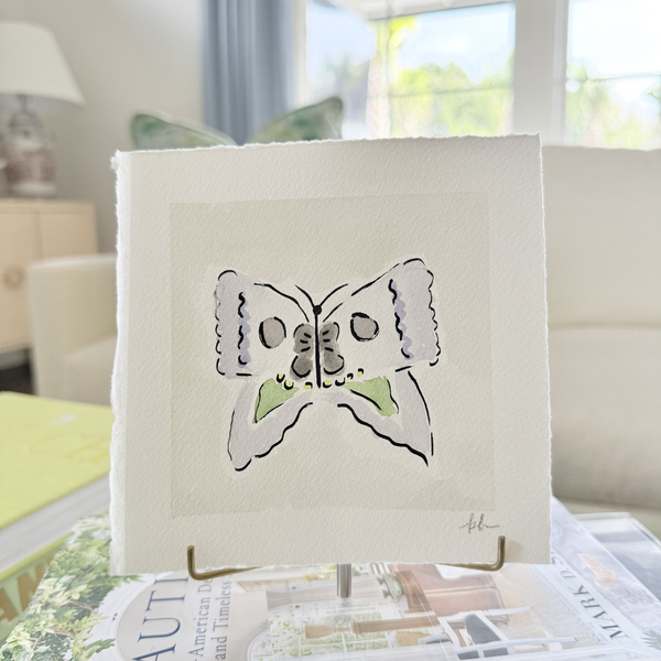 Original watercolor butterfly painting, Flutter Study XI, on archival paper
