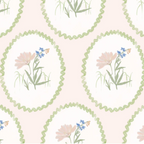 "Rosie" Print Wallpaper in Pink
