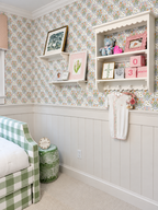 "Olivia" Print Wallpaper in Chartreuse