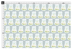 "Penelope" Print Wallpaper in Cadet Blue