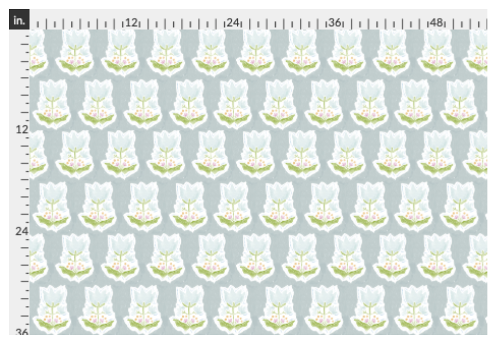 "Penelope" Print Wallpaper in Cadet Blue