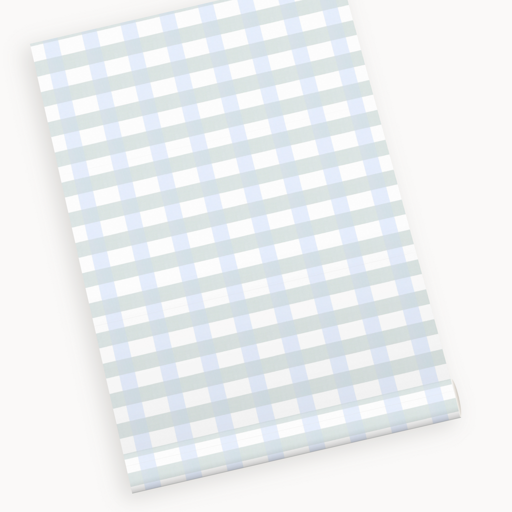 "Conrad" Print Wallpaper in Blue