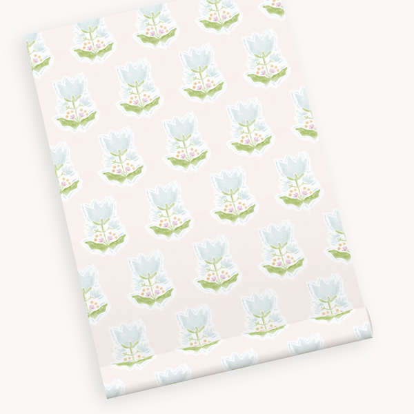 "Penelope" Print Wallpaper in Pink