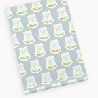 "Penelope" Print Wallpaper in Cadet Blue