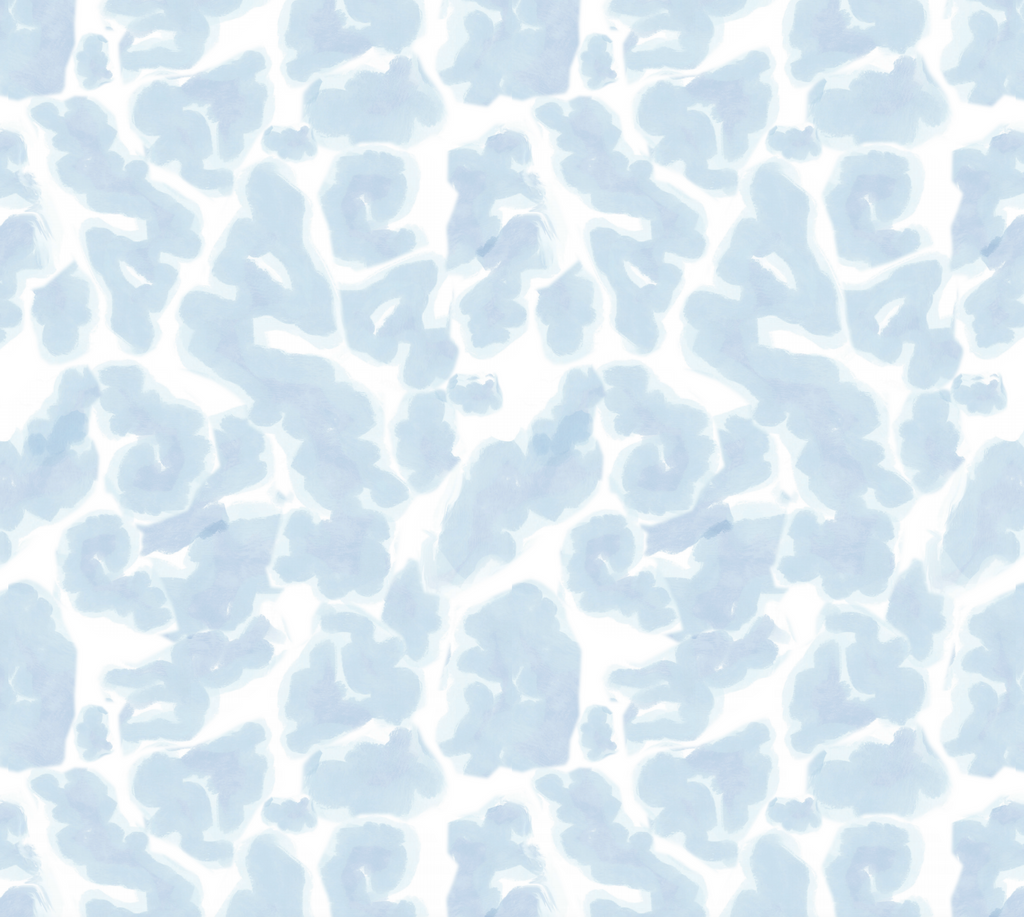 "Olive" Print Wallpaper in Blue