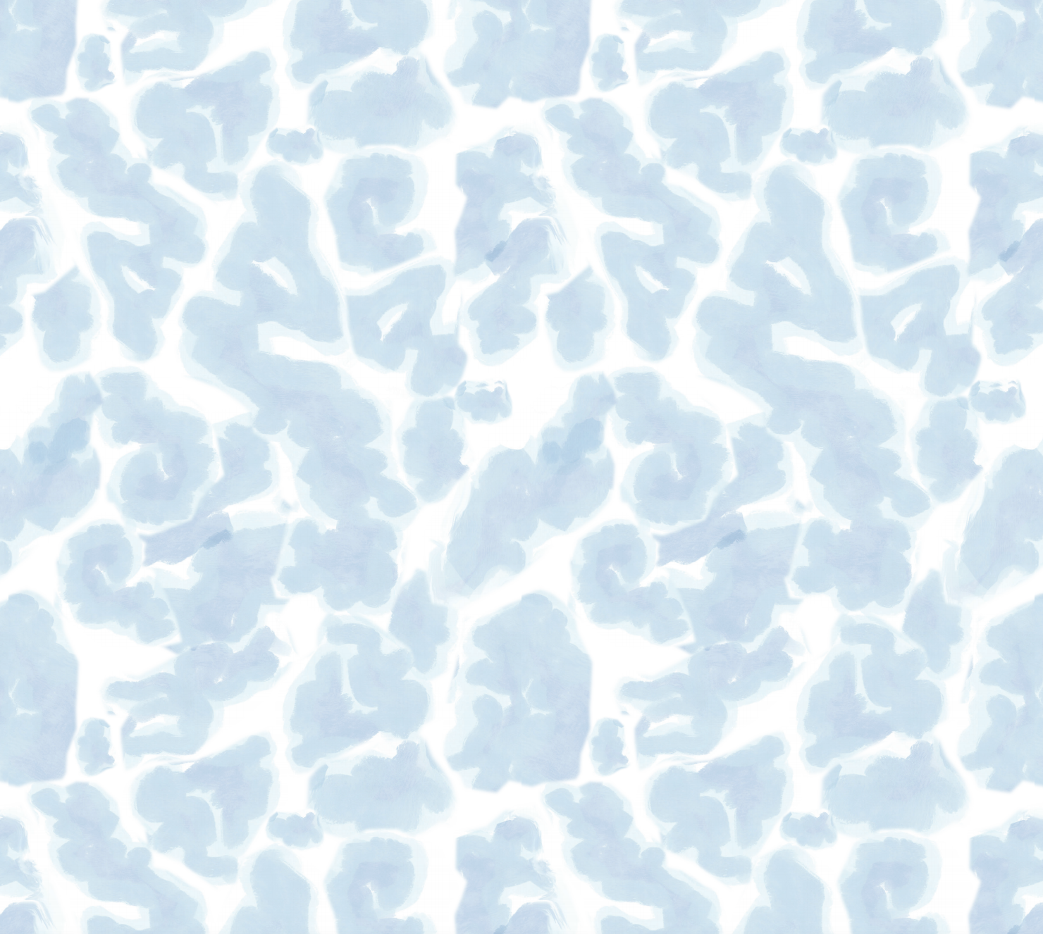 "Olive" Print Wallpaper in Blue