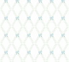 "Poppy" Print Wallpaper in Blue & Green