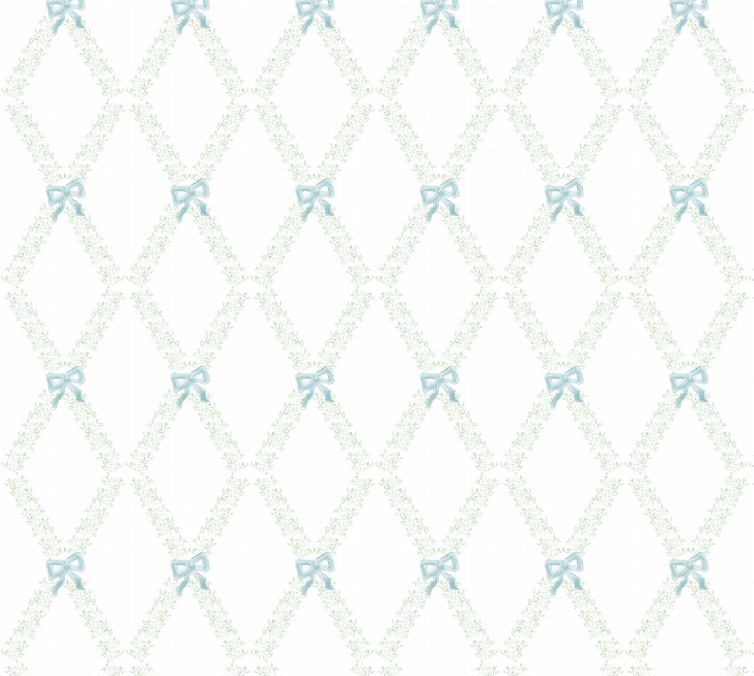"Poppy" Print Wallpaper in Blue & Green