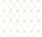 "Poppy" Print Wallpaper in Pink & White